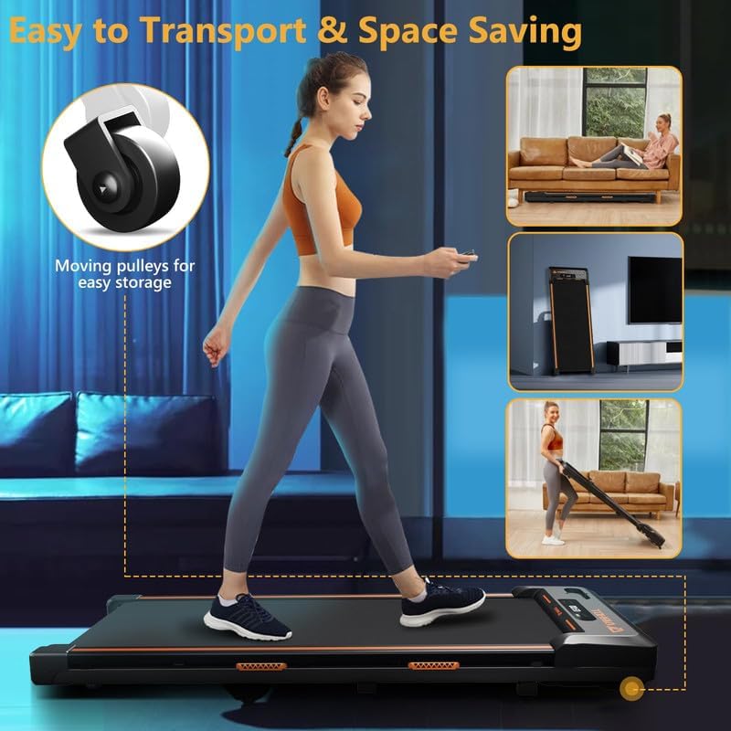 Walking Pad, Walking Treadmill Under Desk Treadmill 2 in 1 for Home/Office  with Remote Control, Portable Treadmill in LED Display